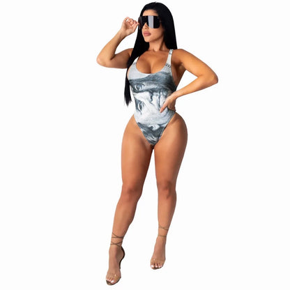 VAZN 2020 Summer Beach Wind Top Pant Matching Sets Sexy Club Birthday Outfits Sexy Pattern Print Mesh Spliced Two Piece Set