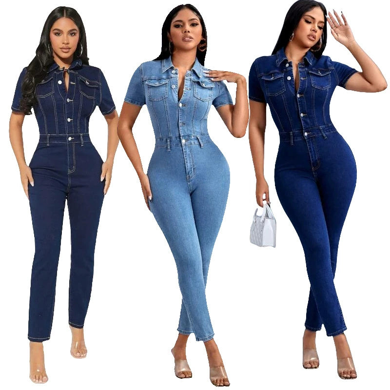 The &quot;Just The Right Touch Denim&quot; Jumpsuit