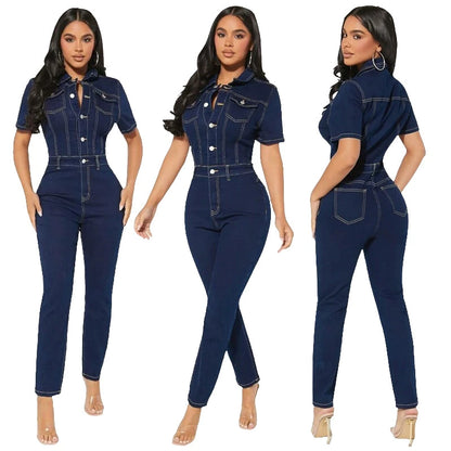 The &quot;Just The Right Touch Denim&quot; Jumpsuit