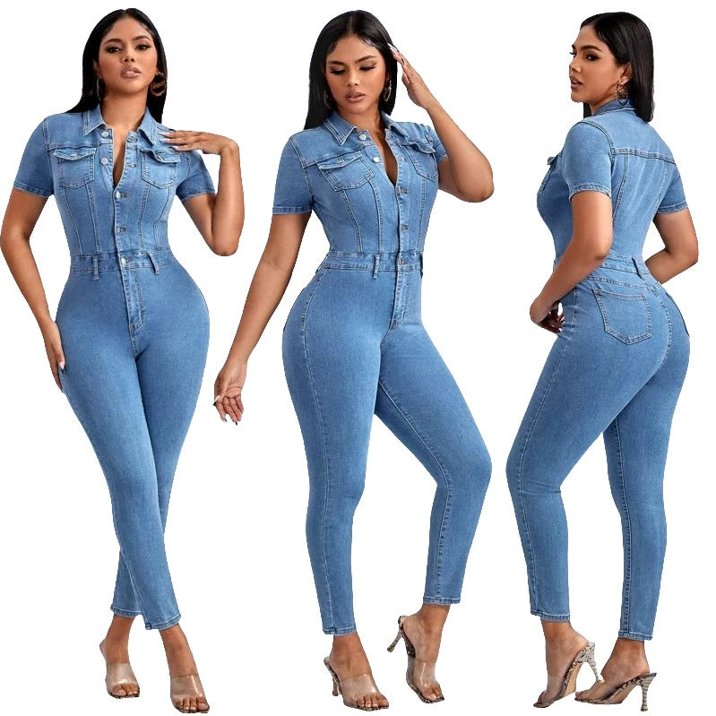 The &quot;Just The Right Touch Denim&quot; Jumpsuit